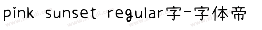 pink sunset regular字字体转换